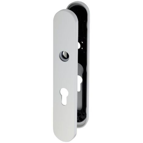 Vachette – Paire de plaque longue Arcolor 8900 BR BEZAULT Clé i – Double entraxe 165/195 mm – Pour portes 38 à 48 mm – 165033