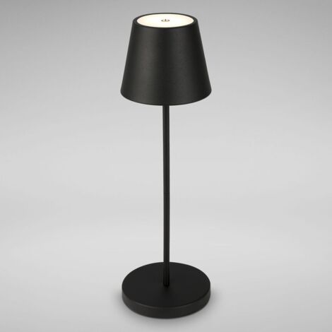 B.K.Licht - lampe de table à variateur sans fil lampe de chevet LED tactile pour la décoration de balcons, lampe sans fil, en plein air chambre à coucher salon camping jardin USB-C pour l'intérieur et