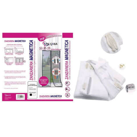 Moustiquaire Adhésive 150 X 250 Cm Blanc Store Balcon Terrasse 12773 (1/3)