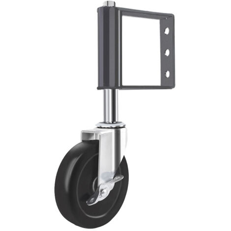 Roues pour portails en bois, Roues à ressort pour portails, Roues de support pour portails de ferme avec frein, Roues de support pour portails en bois avec pivot à 360°, capacité de 220 livres. (1/5)
