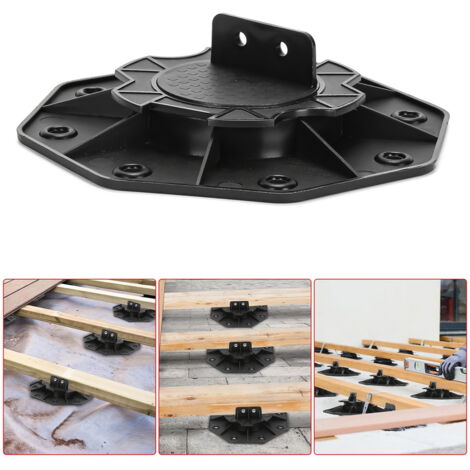 Einfeben – Plot réglable 18-30 mm pour terrasse bois et composite – Charge 2700 kg/m² – Pose à sec – Résistant aux intempéries – Lot de 30 pièces