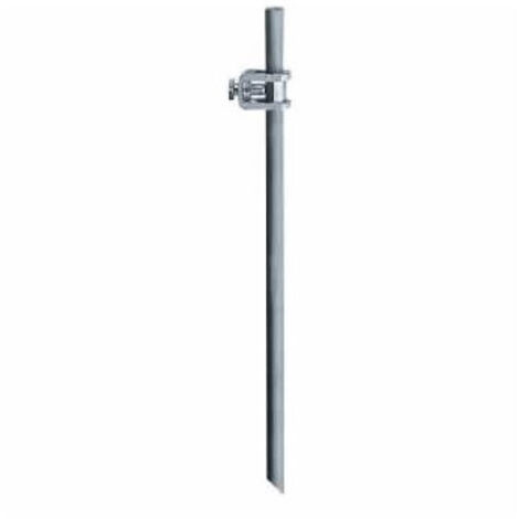 Eur Ohm – Piquet de terre cruciforme 1m galvanisé – Acier galvanisé 85µm – Bride de raccordement montée – Capuchon de protection (1/6)