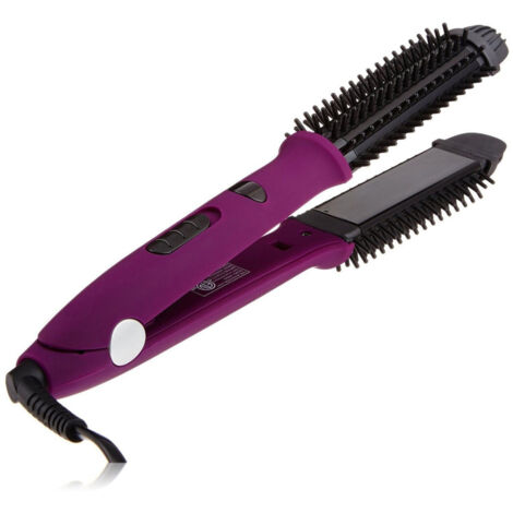 Brosse à Boucler Lisseur électrique Lisseur En Céramique Cheveux Raides Ou Bouclés (1/2)