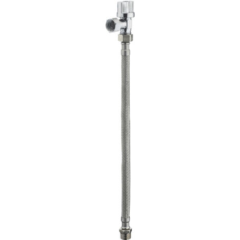 Noyon & Thiebault – Raccord de robinetterie pour WC – Flexible 3/8' femelle écrou libre – Filetage mâle 12x17 – Robinet d'arrêt 1/4 de tour