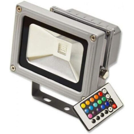 Spot Rgb Led 10w Multicolore Couleurs Impermeable Usage Exterieur Telecommande (1/2)
