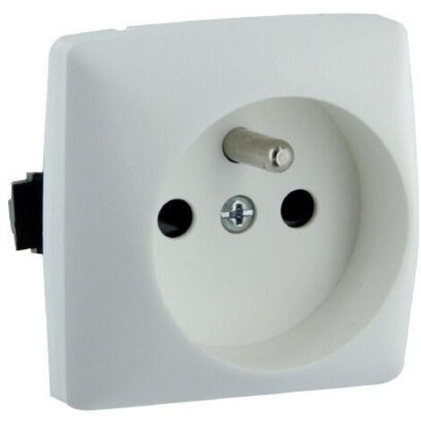 Legrand – Prise de courant avec terre saillie – Installation sur moulure – Blanc – 2 pôles – Compatible cadre simple ou double (1/4)