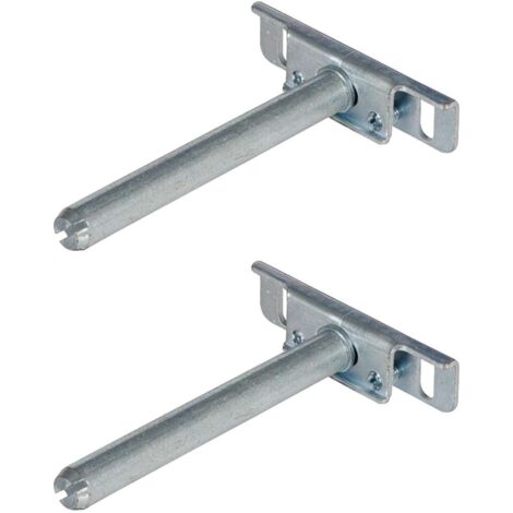 Cyclingcolors – Support d'étagère réglable mural invisible en T – Acier zingué – Longueur 110mm – Largeur 19mm – Lot de 2 – Fixation pour meubles