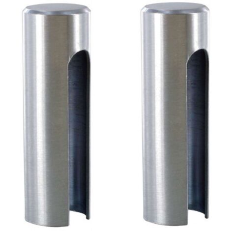Cyclingcolors – Lot de 2 couvre-gonds en plastique chrome poli – Ø16mm, hauteur 43mm – Protection charnières pour fenêtres et portails