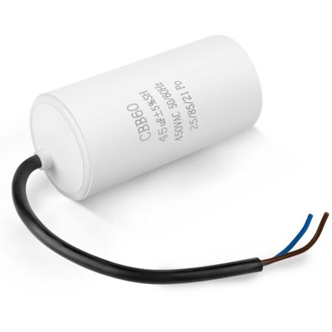 Cyclingcolors – Condensateur CBB60 16uF 450V – 2 fils 100mm – Accessoire moteur électrique pour démarrage compresseur et pompe à eau