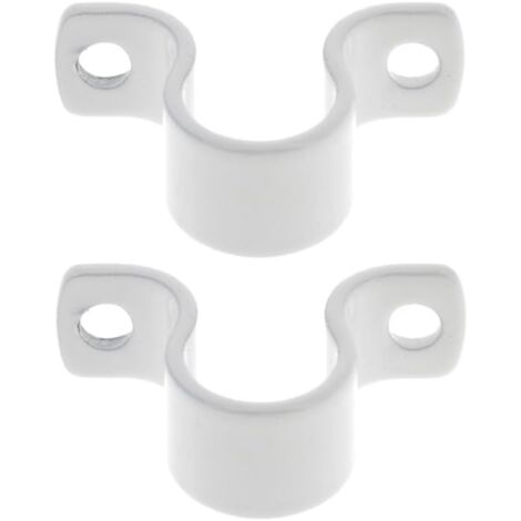 2x Lacet espagnolette collier en aluminium blanc entraxe 30mm Volet Battant Fenêtre Butée Maintien (1/3)