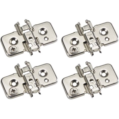 Cyclingcolors – Embase en croix Blum 173H7100 acier – Lot de 4 – Hauteur 8,5mm – Clip Top pour charnière meuble placard tiroir cuisine