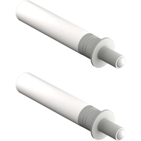 2x Butée amortisseur de porte piston installation dans le fond inférieur ou supérieur plastique gris et blanc Meuble Fermeture Support Adaptateur Amortissement Caisson Cuisine (1/4)