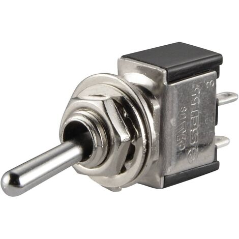Tru Components – Interrupteur à levier 1 x Off/On 1587773 – 250 V/AC 3 A – Contacts en alliage cuivre-argent – Résistant à la poussière et à l'humidité (1/2)