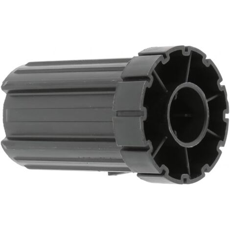 Embout de tube de volet roulant octogonal en PVC noir Fenêtre Sortie Baie vitrée Store, pour poulie et tube Ø 62 mm rainuré sortie pour roulement Ø 28 mm (1/2)