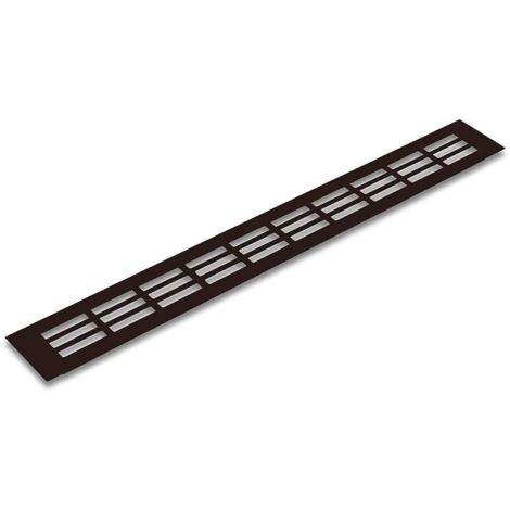 Cyclingcolors – Grille aération VMC rectangulaire 400 x 60mm – Métallique bronze anodisé – Trous pré-percés pour installation rapide – Pour salles de bains et cuisines