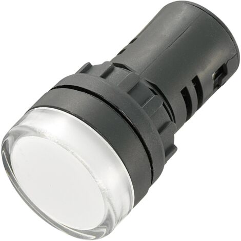 Tru Components – Voyant de signalisation LED blanc 230 V/AC 20 mA – Résistance aux chocs – Longue durée de vie – Pour espaces confinés