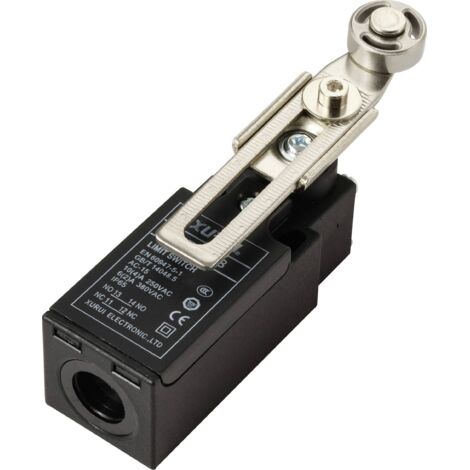 Tru Components – Interrupteur de fin de course 250 V/AC 10 A – Levier pivotant à galet – Pour espaces confinés – Technologie de rappel