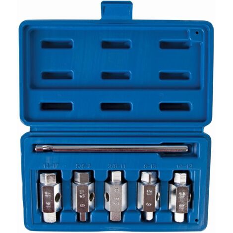 Coffret de douilles, embouts de vidange 6 pieces (1/2)