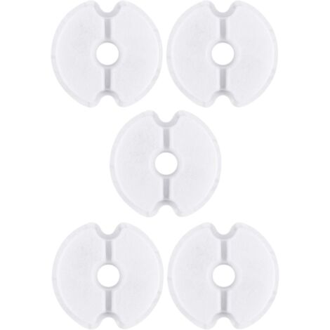 5X Filtre Fontaine Eau Chat Rond Résine Charbon Actif 4 Couches Filtration Mousse Chien Animal Universel, 104mm (1/5)