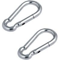 Cyclingcolors – Mousquetons en acier 8mm – Lot de 2 – Charge de sécurité max. 230 kg – Largeur d'ouverture 9mm – Longueur 80mm