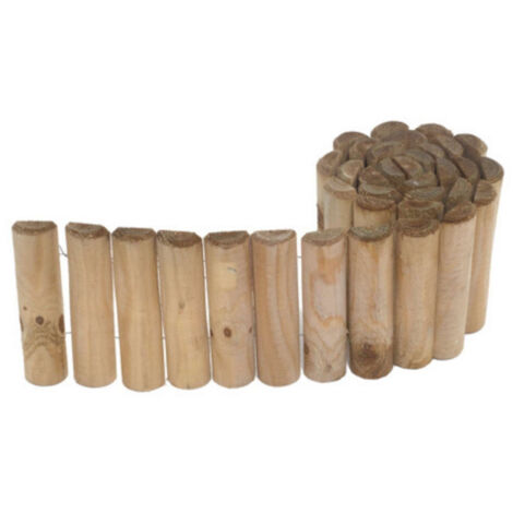 Bordure en bois de pin sylvestre 5 x 30 x 180 cm – Épaisseur 16 mm – Traitement autoclave pour résistance aux intempéries – Forest (1/5)
