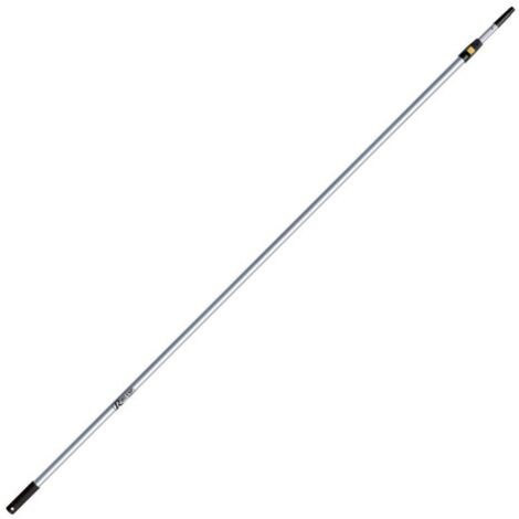 Ribiland – Perche télescopique aluminium 4.5 m – Système de déblocage sécurisé – Pour peinture en hauteur et cueillette de fruits