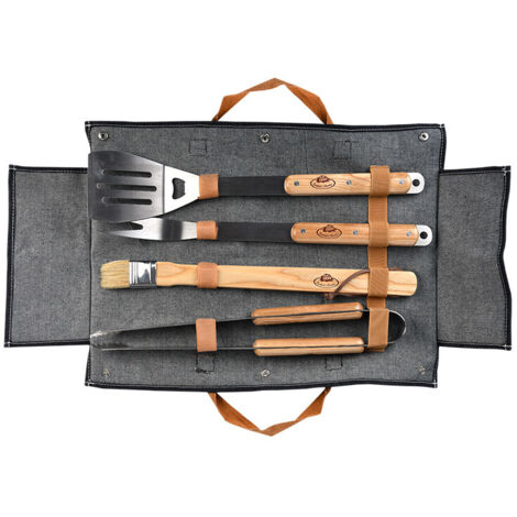 Set outils barbecue en jeans (1/3)
