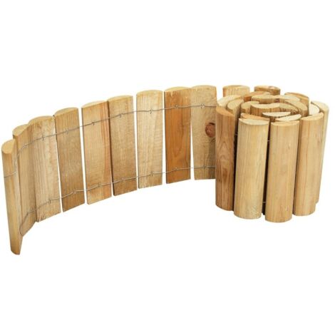 Bordure en bois de pin sylvestre 5 x 20 x 180 cm – Traitement autoclave – Résistante aux intempéries pour délimitation espaces extérieurs – Forest
