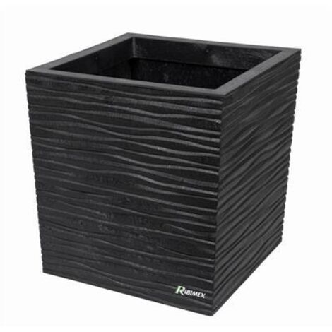 Ribimex – Pot à réserve d'eau 34x34cm hauteur 36cm – Caoutchouc recyclé incassable – Résistance au froid jusqu'à -40°C – Pour terrasses et jardins (1/5)