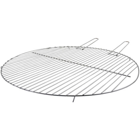 Esschert Design – Grille de barbecue ronde en acier au carbone 61,5cm – Supports pratiques et poignées rabattables – Cuisson homogène et facile à nettoyer