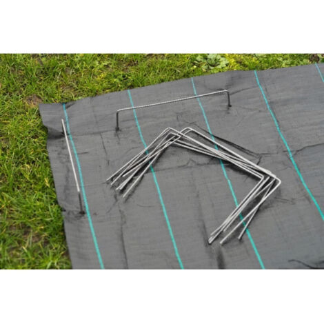 Nature – Lot de 20 chevilles de fixation pour bâche – Métal galvanisé – Dimensions 25 x 20 cm – Résistantes aux intempéries