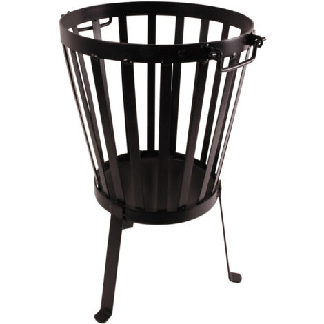 Esschert Design – Brasero ajouré en acier – Dimensions 34,8 x 34,0 x 56,8 cm – Capacité 55 cm bûches – Combustion verticale optimale