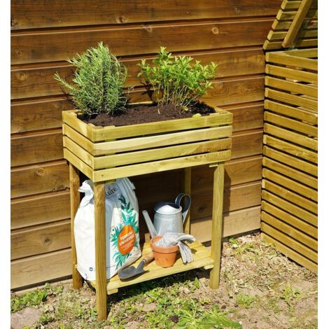 Oxybul Carré Potager En Bois – Kit Jardinage Enfant 3 Ans+ Avec 4 Compartiments Et Support Outils