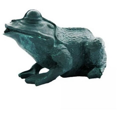 Ubbink – Statue fontaine grenouille cracheuse d'eau 12 cm – Matériau polyrésine effet cuivre vieilli – Pour bassin de jardin