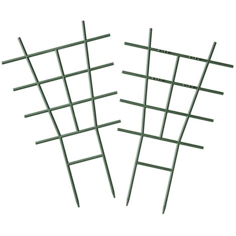 Nature – Lot de 2 tuteurs en échelle emboîtables verts 37 x 23 cm – Pour plantes grimpantes – Support esthétique et efficace
