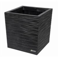 Ribimex – Pot à réserve d'eau 34x34 H36cm – Caoutchouc recyclé – Résistant au froid jusqu'à -40° – Pour extérieur toute l'année