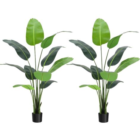 Künstliche Paradiesvogelblume aus Kunststoff, 1,5 m (60 Zoll) hohe, künstliche Palme für drinnen und draußen, moderne Dekopflanze für Zuhause und Büro, perfektes Einzugsgeschenk, mit 10 Stämmen und 2 (1/5)