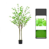 Künstlicher Enkianthus-Baum von Zstar, großer Enkianthus-Baum im Topf, große, realistische künstliche Zimmerpflanze im Topf für Wohnzimmer, Büro, Garten, Balkon, Dekoration, 150 cm