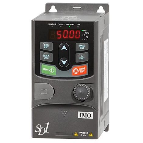 SD1 Variateur 0.75Kw, 3Phase, 400v, 2.5Amp IP20, Torque Vector UL/cUL Certified