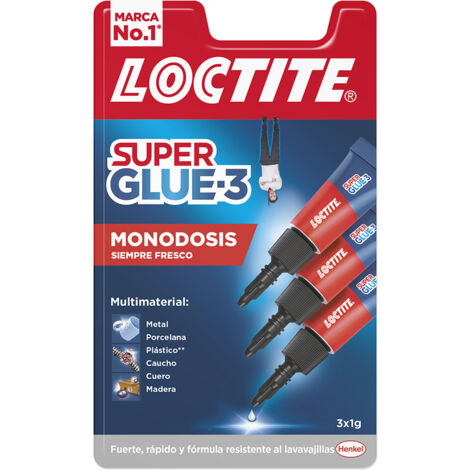 Pegamento Instantaneo 1 Gramo Super Glue3 3 Tubos Loctite (1/9)