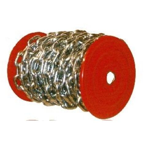 Cadena industrial zincada 6mm – Bobina de 36m – Capacidad de carga 25kg – Eslabones rectos para uso industrial – Cadenas Ciro (1/5)