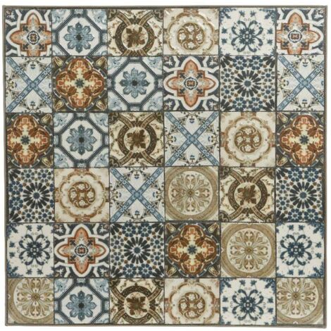 Mesa Metalica/Mosaico Bistro color Marron para Exterior 58 X 58 X 72 Cm