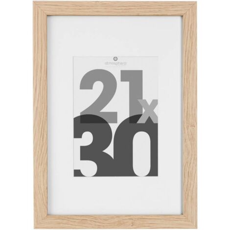 Marco de fotos Eva - madera y cristal - 21x30 cm - Atmosphera créateur d'intérieur