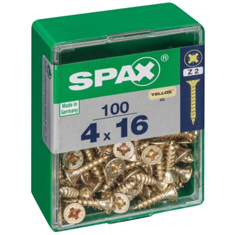 Caja de tornillos SPAX Tornillo de madera Cabeza plana (4 x 16 mm) (4,0 x 16 mm) (1/5)