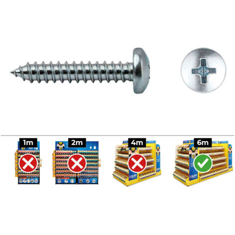 CAJA 250 unid. TORNILLO CHAPA ALOMADA PHILIPS DIN/REF 7981 5,5x50mm ZINCADO CELO