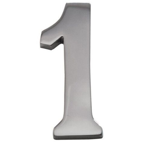 Número 1 Níquel Mate 10cm Fijación Invisible EDM