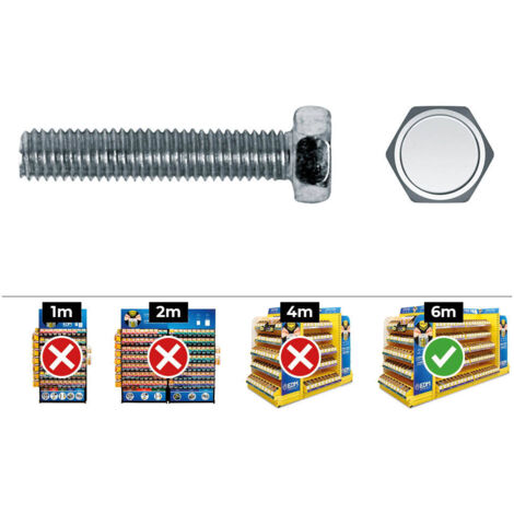 CAJA 250 unid. TORNILLO METRICA HEXAGONAL DIN/REF 933 Ø6x10mm ZINCADO CELO