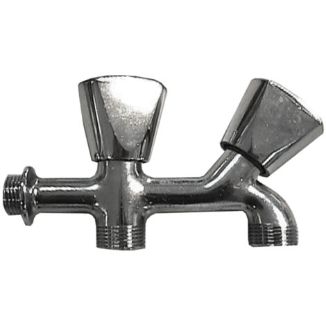 GRIFO DE LAVADORA - DOBLE ROSCA - V/METAL - CR - 1/2 - (ENVASADO) (1/2)