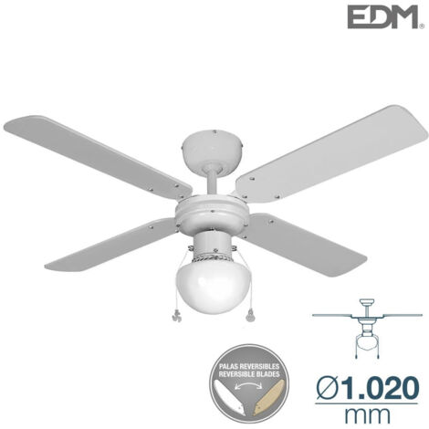 VENTILADOR DE TECHO MODELO CARIBE BLANCO POTENCIA: 50W ASPAS: Ø102cm EDM (1/5)
