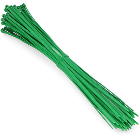 Bridas verdes 385x4,8mm (bolsa 100 unid.) nylon alta calidad